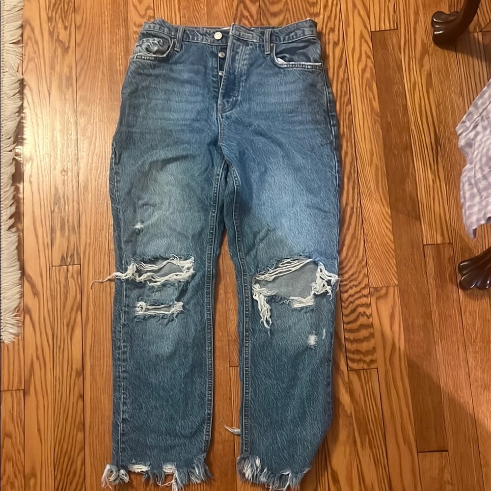 We The Free Distressed Blue Jeans